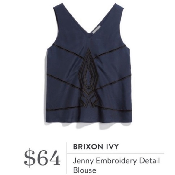 Brixon Ivy Jenny Embroidery Detail Blouse, Medium - Picture 1 of 8